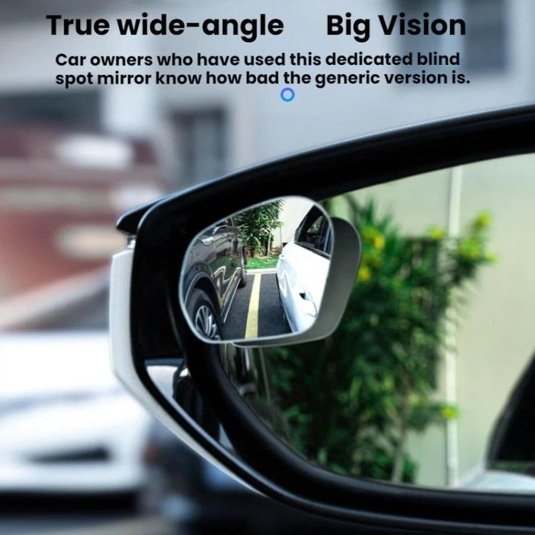 Suction Cup Car Rearview Blind Spot Reversing Assist Mirror, Silver, Black, White