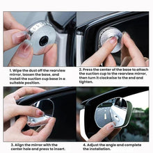Load image into Gallery viewer, Suction Cup Car Rearview Blind Spot Reversing Assist Mirror, Silver, Black, White