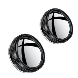 Car Suction Cup Type Wide-angle Reversing Mirror With Rain Guard, Silver, Black, White, Red, Blue