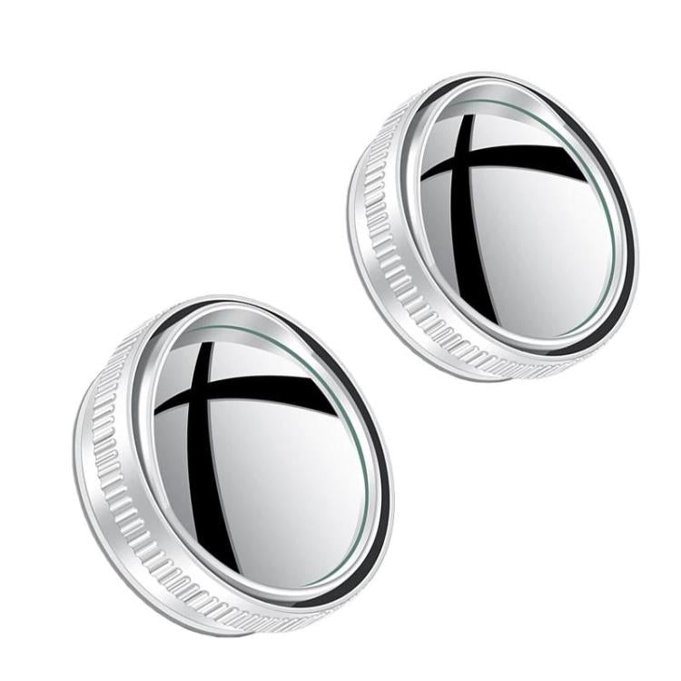 Car Suction Cup Type Wide-angle Reversing Mirror With Rain Guard, Silver, Black, White, Red, Blue