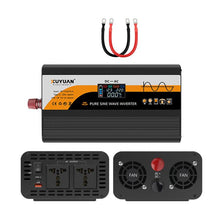 Load image into Gallery viewer, 12V / 24V To 220V Pure Sine Wave Inverter Universal Car Power Converter, 800W Black, 1400W Black, 2000W Black, 3000W Black, 3600W Black, 4000W Black, 800W Red, 1400W Red, 2000W Red, 3000W Red
