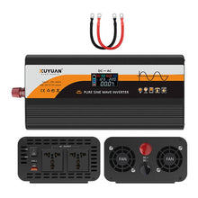 Load image into Gallery viewer, 12V / 24V To 220V Pure Sine Wave Inverter Universal Car Power Converter, 800W Black, 1400W Black, 2000W Black, 3000W Black, 3600W Black, 4000W Black, 800W Red, 1400W Red, 2000W Red, 3000W Red