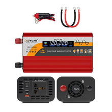 Load image into Gallery viewer, 12V / 24V To 220V Pure Sine Wave Inverter Universal Car Power Converter, 800W Black, 1400W Black, 2000W Black, 3000W Black, 3600W Black, 4000W Black, 800W Red, 1400W Red, 2000W Red, 3000W Red