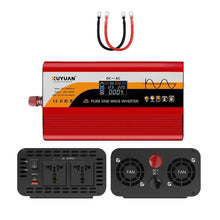 Load image into Gallery viewer, 12V / 24V To 220V Pure Sine Wave Inverter Universal Car Power Converter, 800W Black, 1400W Black, 2000W Black, 3000W Black, 3600W Black, 4000W Black, 800W Red, 1400W Red, 2000W Red, 3000W Red