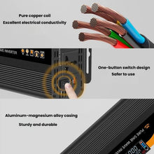 Load image into Gallery viewer, 12V / 24V To 220V Pure Sine Wave Inverter Universal Car Power Converter, 800W Black, 1400W Black, 2000W Black, 3000W Black, 3600W Black, 4000W Black, 800W Red, 1400W Red, 2000W Red, 3000W Red