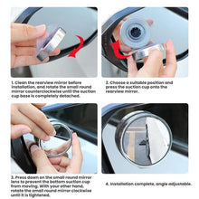Load image into Gallery viewer, Car Suction Cup Type 360-Degree Adjustable Wide-View Reversing Mirror, Silver Pattern, Black Pattern, White Pattern