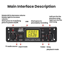Load image into Gallery viewer, MP3 Bluetooth Decoder Board Modification Car Audio Player Module, TPM119A