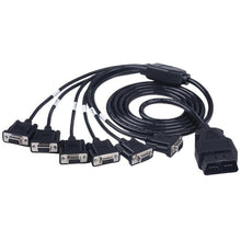 Load image into Gallery viewer, OBD2 Male To 6 DB9 Female Adapter Diagnostic Tool Connection Cable, Male To 6 DB9 Female