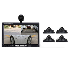 Load image into Gallery viewer, 7 inch 4-split Car Display + 4 Light Sensitive 360 Degree Panoramic Reversing Cameras, LED Version, Infrared Version
