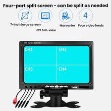 Load image into Gallery viewer, 7 inch 4-split Car Display + 4 Light Sensitive 360 Degree Panoramic Reversing Cameras, LED Version, Infrared Version