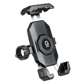 Kewig Motorcycle Riding Phone Mount Universal Quick-Release Phone Clip, Handlebars, Rear View Mirror, Heavy-duty Clamp