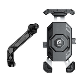 Kewig Motorcycle Riding Phone Mount Universal Quick-Release Phone Clip, Handlebars, Rear View Mirror, Heavy-duty Clamp