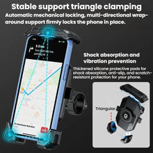 Load image into Gallery viewer, Kewig Motorcycle Riding Phone Mount Universal Quick-Release Phone Clip, Handlebars, Rear View Mirror, Heavy-duty Clamp