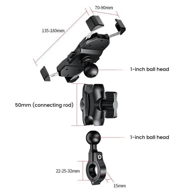 Motorcycle Elevated Phone Holder Bicycle Navigation Phone Holder Base, Kewig M11-C1, Kewig M11-C2