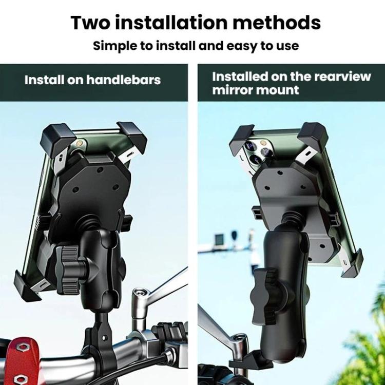 Motorcycle Elevated Phone Holder Bicycle Navigation Phone Holder Base, Kewig M11-C1, Kewig M11-C2
