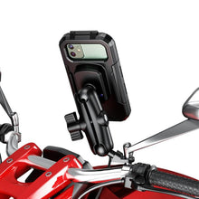 Load image into Gallery viewer, Motorcycle Heightened Rainproof Case Mount Bicycle Waterproof Box Phone Holder, Large Handlebar, Large Rearview Mirror, Small Handlebar, Small Rearview Mirror
