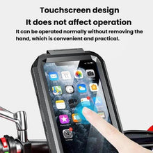 Load image into Gallery viewer, Motorcycle Heightened Rainproof Case Mount Bicycle Waterproof Box Phone Holder, Large Handlebar, Large Rearview Mirror, Small Handlebar, Small Rearview Mirror