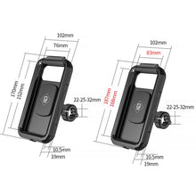 Load image into Gallery viewer, Motorcycle Heightened Rainproof Case Mount Bicycle Waterproof Box Phone Holder, Large Handlebar, Large Rearview Mirror, Small Handlebar, Small Rearview Mirror