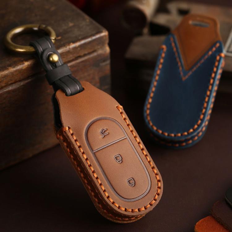 For Leapmotor C11 / S01 / C01 Hallmo Genuine Leather Car Key Cover