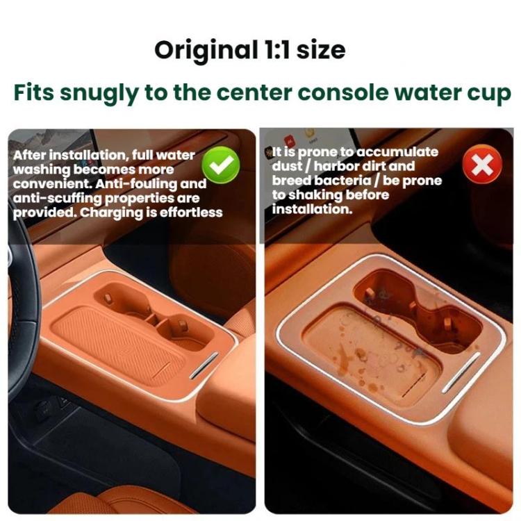For 2026 Leapmotor C10 Wireless Charging Silicone Cup Protector Mat