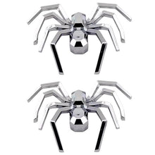 Load image into Gallery viewer, 2pcs General Car Metallic Spider Emblem 3D Car Decorative Sticker, Metallic Spider
