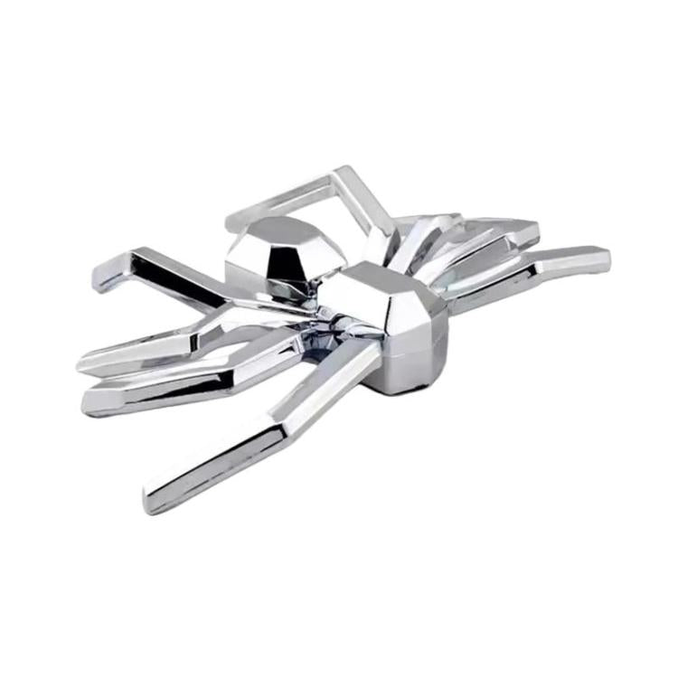 2pcs General Car Metallic Spider Emblem 3D Car Decorative Sticker, Metallic Spider