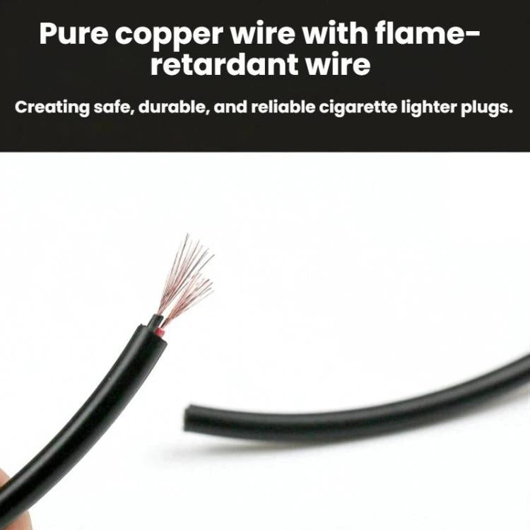 Car Cigarette Lighter High-power Female Connector Extension Cable