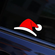 Load image into Gallery viewer, 5pcs Waterproof Christmas Hat Car Window Decals Holiday Automotive Stickers