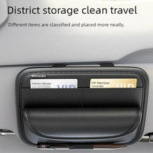 Load image into Gallery viewer, Universal Large-Capacity Sun Visor Organizer For Cars Multi-Functional Eyeglass Clip &amp; Ticket/Card Storage Bag