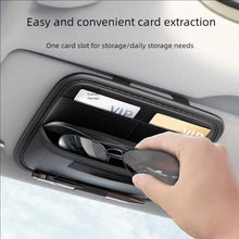 Load image into Gallery viewer, Universal Large-Capacity Sun Visor Organizer For Cars Multi-Functional Eyeglass Clip &amp; Ticket/Card Storage Bag