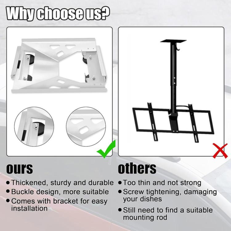 For Starlink Mini PO-919 Car Top Magnetic Installation Bracket Set, PO-919
