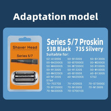 Load image into Gallery viewer, Replacement Blade For Braun Series 5 &amp; 7 Shavers 52-A1000S, 50-B4200CS, 70-7027CS, 70-B7200CC, 53B, 73S