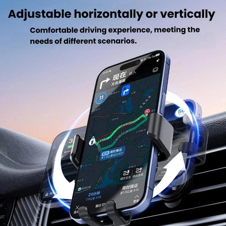 M7 Car Air Vent Gravity Phone Mount With Anti-Drop Tail Clip, M7