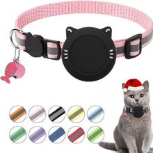 Load image into Gallery viewer, For AirTag 2nd Gen / AirTag 1st Gen Cat Collar Waterproof Silicone Holder With Safety Breakaway Buckle And Fish &amp; Bell Pendant