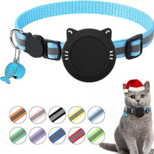 Load image into Gallery viewer, For AirTag 2nd Gen / AirTag 1st Gen Cat Collar Waterproof Silicone Holder With Safety Breakaway Buckle And Fish &amp; Bell Pendant
