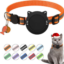 Load image into Gallery viewer, For AirTag 2nd Gen / AirTag 1st Gen Cat Collar Waterproof Silicone Holder With Safety Breakaway Buckle And Fish &amp; Bell Pendant