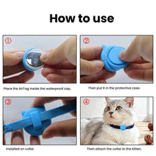 Load image into Gallery viewer, For AirTag 2nd Gen / AirTag 1st Gen Cat Collar Waterproof Silicone Holder With Safety Breakaway Buckle And Fish &amp; Bell Pendant