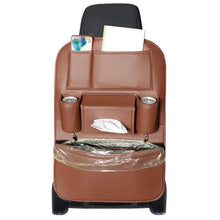 Load image into Gallery viewer, 1109 Car Seat Back Leather Storage Organizer Vehicle-Mounted Hanging Trash Bag