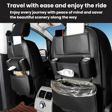 Load image into Gallery viewer, 1109 Car Seat Back Leather Storage Organizer Vehicle-Mounted Hanging Trash Bag