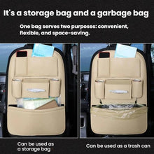 Load image into Gallery viewer, 1109 Car Seat Back Leather Storage Organizer Vehicle-Mounted Hanging Trash Bag