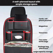 Load image into Gallery viewer, 1109 Car Seat Back Leather Storage Organizer Vehicle-Mounted Hanging Trash Bag