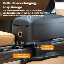 Load image into Gallery viewer, 3092 Car Seat Armrest Cup Holder Multi-Functional Rear Seat Charging Storage Box