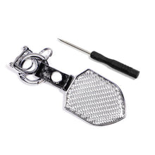 Load image into Gallery viewer, Carbon Fiber Pattern Car Keychain Metal Key Ring