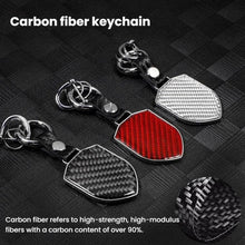 Load image into Gallery viewer, Carbon Fiber Pattern Car Keychain Metal Key Ring