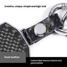 Load image into Gallery viewer, Carbon Fiber Pattern Car Keychain Metal Key Ring