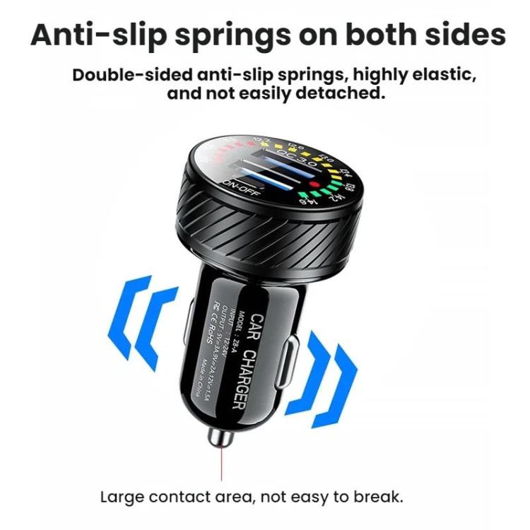 Car Cigarette Lighter LED Indicator USB Charger With Switch