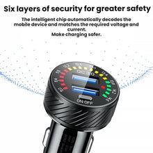 Load image into Gallery viewer, Car Cigarette Lighter LED Indicator USB Charger With Switch