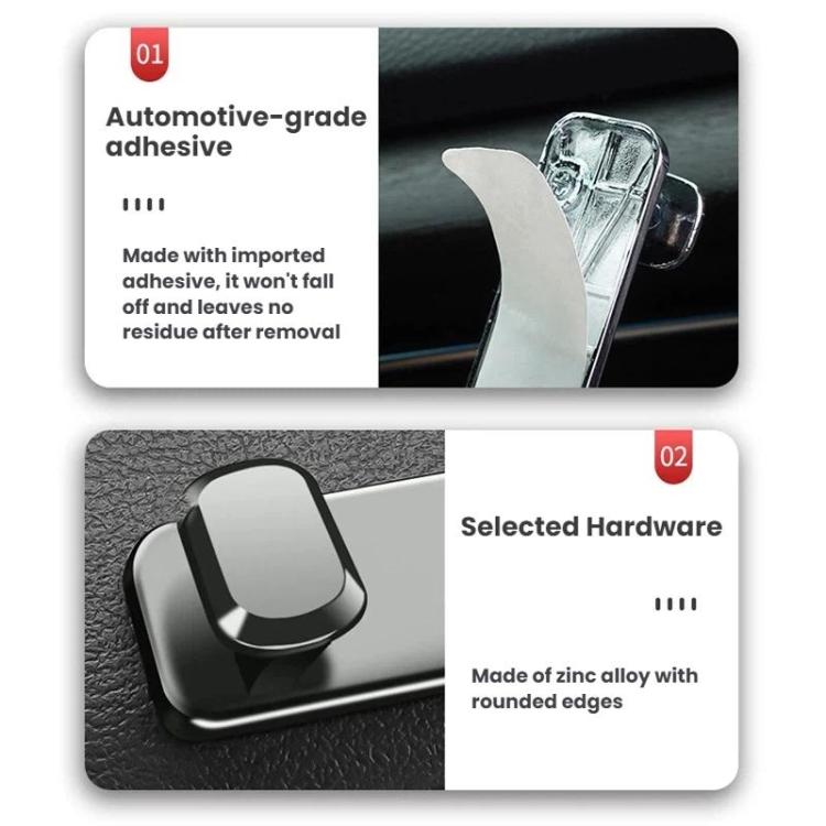 Car Front Seat Adhesive Alloy Storage Hook