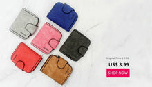 Load image into Gallery viewer, Women  Short Zipper Cute Coin Purse Mini Wallet