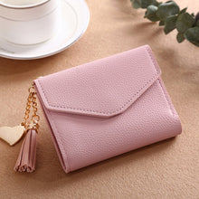 Load image into Gallery viewer, Women Wallet Fringed Pendant Litchi Texture Wallet Card Pack Coin Purse